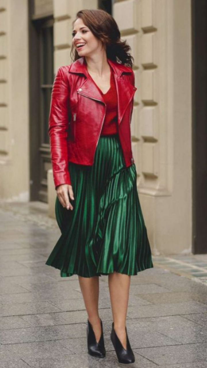 green red dress combination 13 Red and green ideas