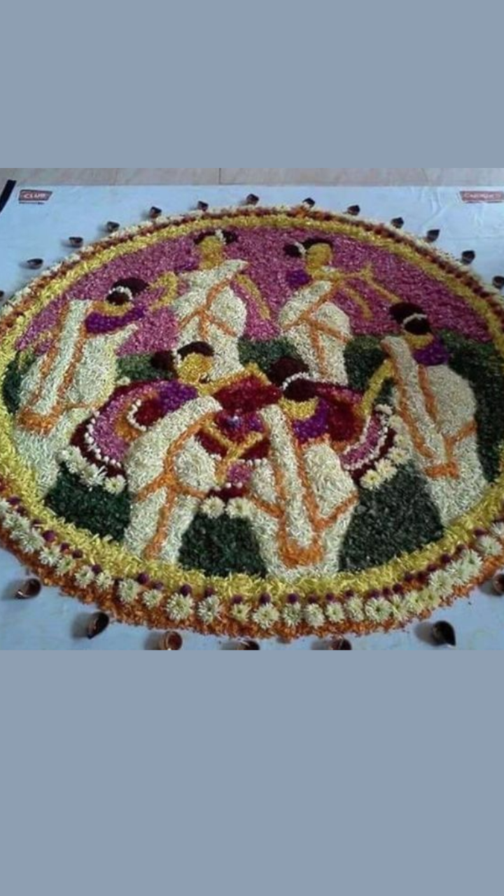 Onan Rangoli Onam Rangoli Design