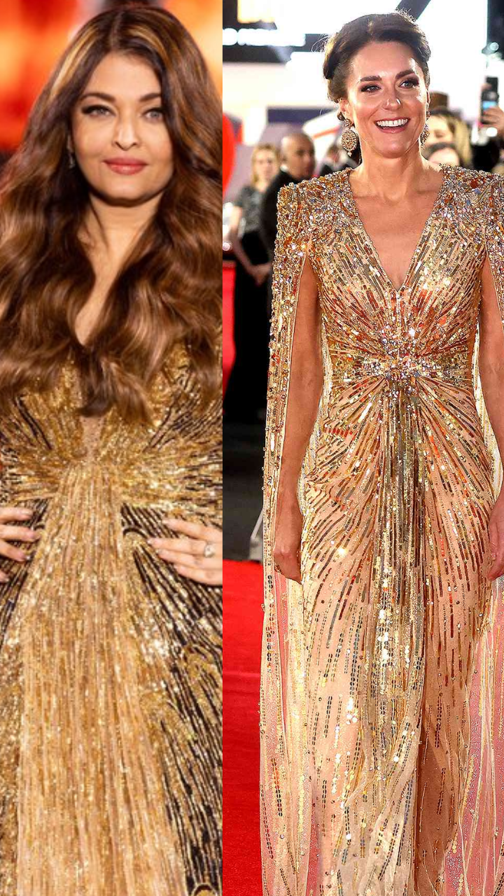 Kate Middleton Vs Aishwarya Rai! Who Wore The Gold Gown Better | Times Now