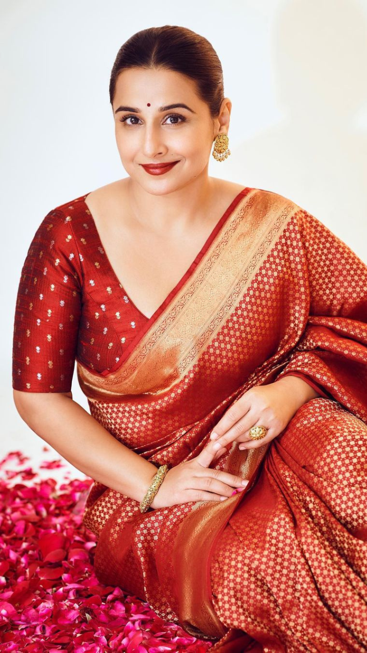 Vidya Balan-Inspired Saree Blouse Ideas For Curvy Women Over 40 | Times Now