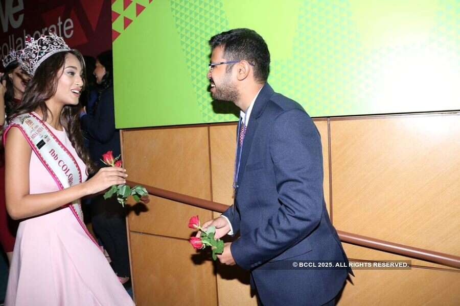 Miss India 2018 winners visit Wellingkar Institute of Management Studies