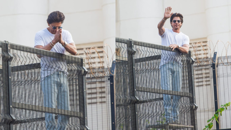 Shah Rukh Khan makes second appearance on his birthday, waves to fans ...