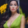 green dress cleavage Deep Olive Rowan Corset, L main image 1