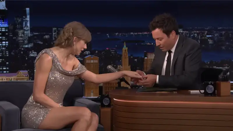 Taylor Swift opens up about Travis Kelce's dreamy proposal on The Tonight Show