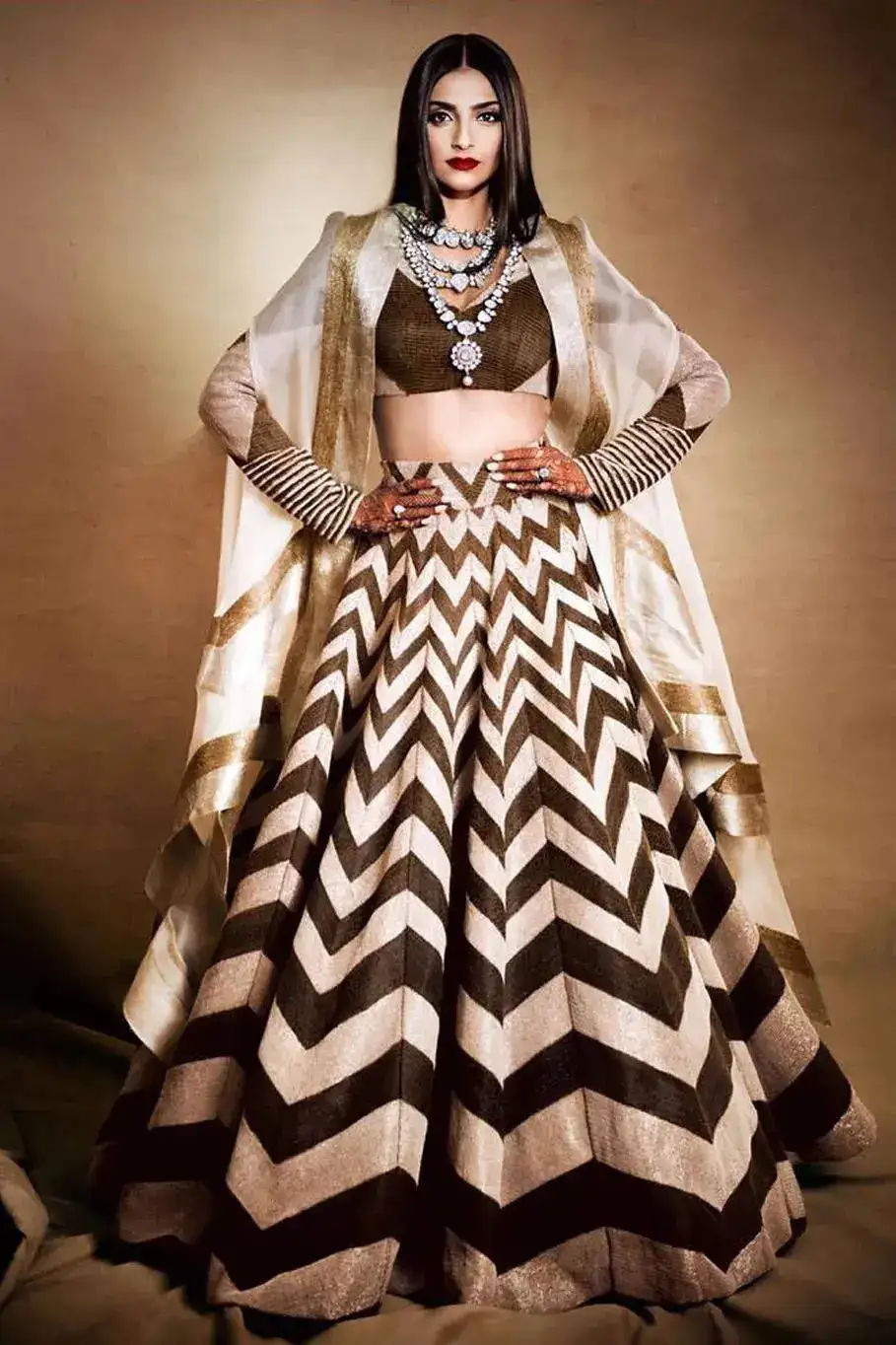 sonam kapoor inverted triangle body shape.