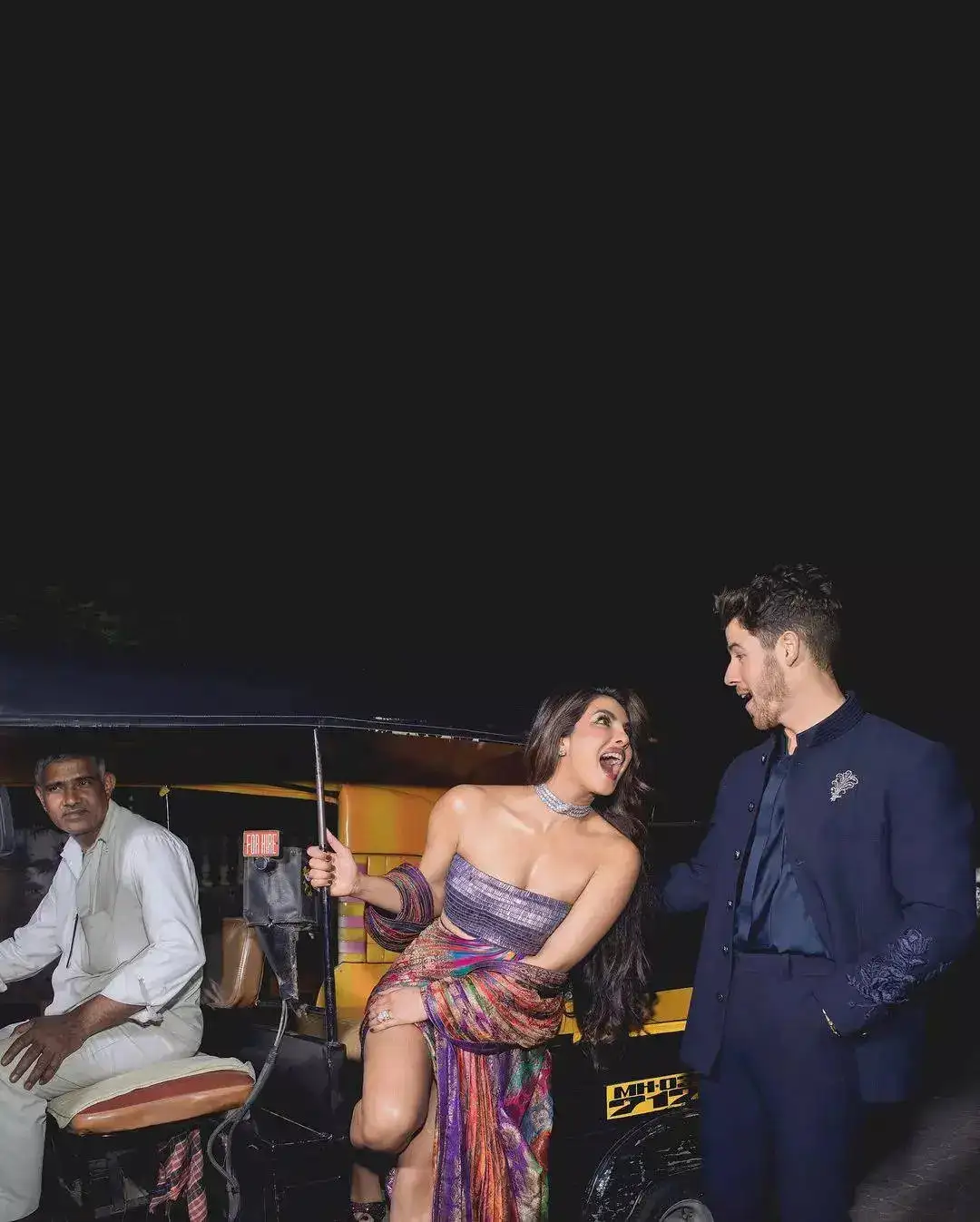 Priyanka Chopra and Nick Jonas in Mumbai