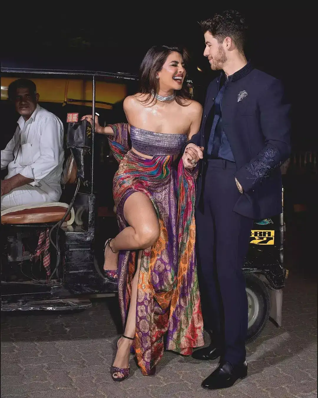 Priyanka Chopra and Nick Jonas in Mumbai