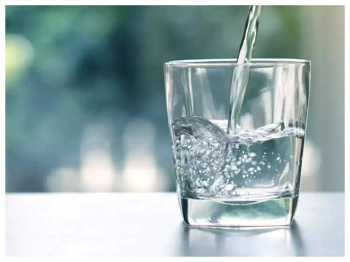 Water being poured in a glass