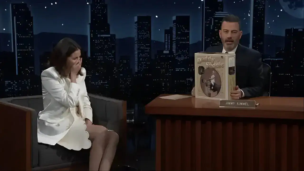 Selena Gomez and Jimmy Kimmel on 'Jimmy Kimmel Live!'