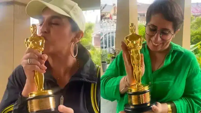 Huma Qureshi posts a congratulatory post for Guneet Monga's oscar win and it is adorable!