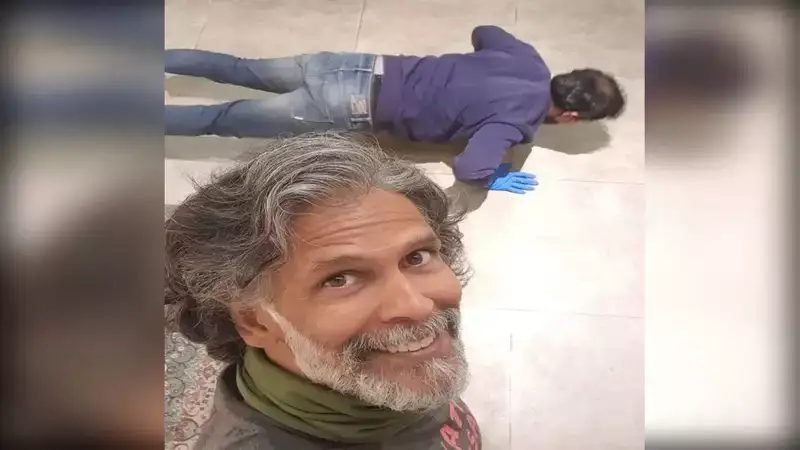 Milind Soman demands paparazzi perform push-ups before taking his pictures