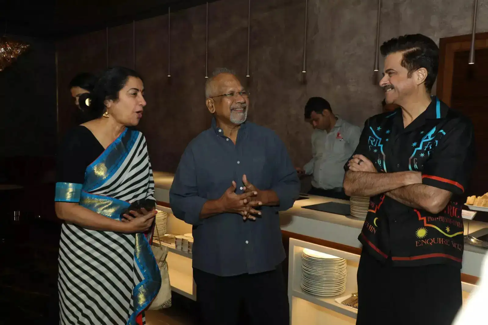 Anil Kapoor with Mani Ratnam and Suhasini Mani Ratnam