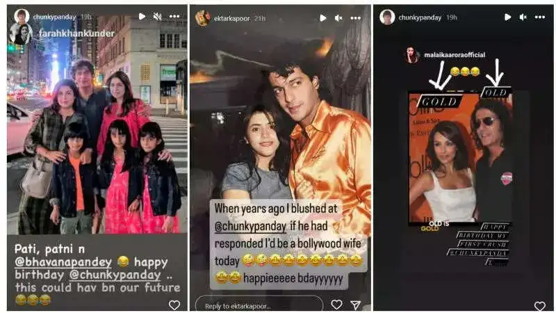 Malaika Arora, Farah Khan and Ekta Kapoor, all wish their young crush, Chunky Panday on his 60th