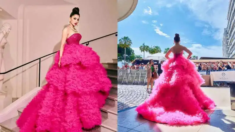 Internet has a field day with Urvashi Rautela’s unique lizard necklace at Cannes 2023