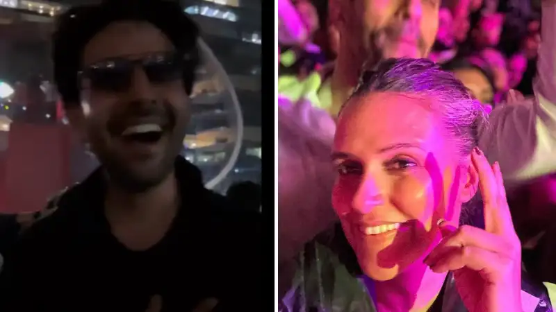 Kartik Aaryan, Vijay Varma, Tamannaah Bhatia, Neha Dhupia, Angad Bedi have a blast at Diljit Dosanjh's Mumbai concert