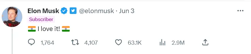 Elon Musk tweet