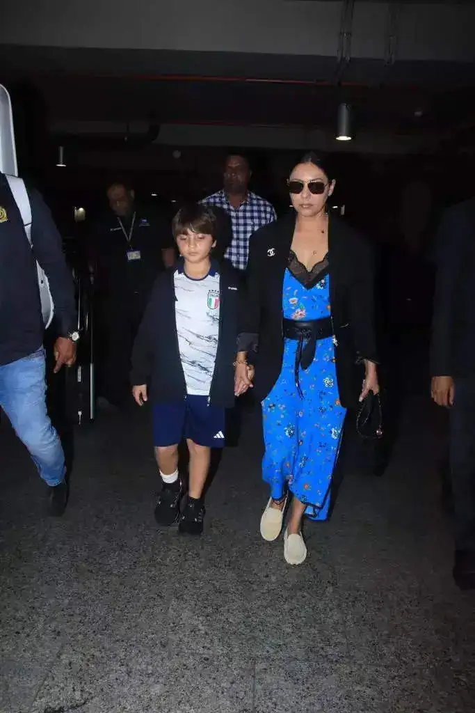 Gauri Khan and Abram Khan at Mumbai airport