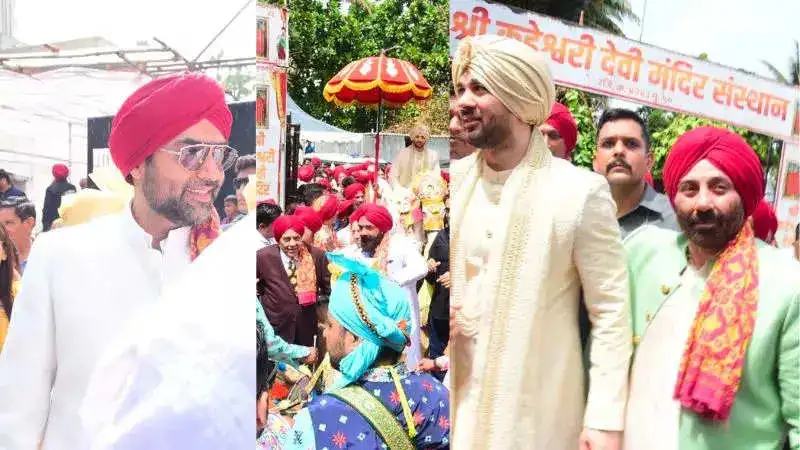 Sunny Deol's son, Karan Deol gets married; Abhay Deol, Bobby Deol and more come baraati!