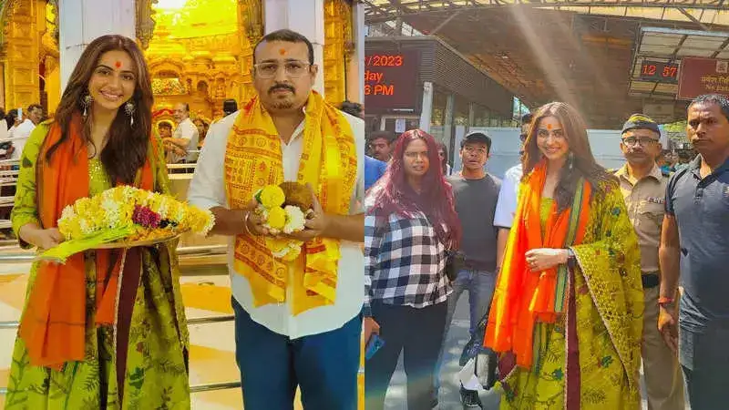 Rakul Preet Singh visits Siddhivinayak Temple with Tejas Deoskar to pay gratitude for Chhatriwali’s success