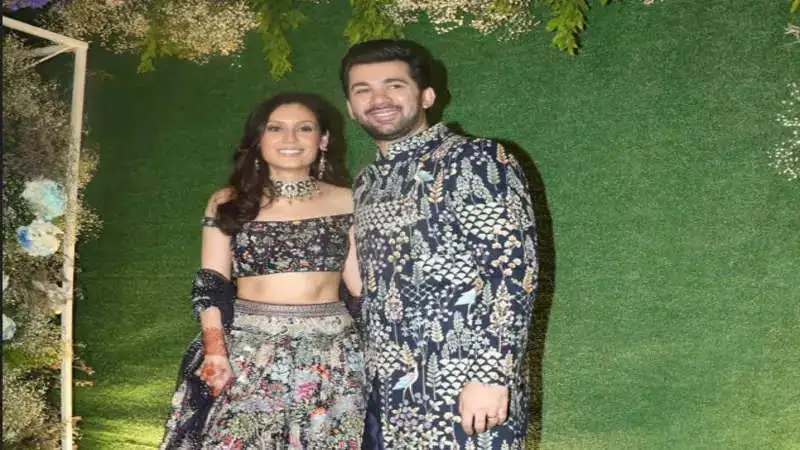 Karan Deol, Drisha Acharya stun at their engagement, shutterbugs spot Sunny Deol, Abhay Deol and others