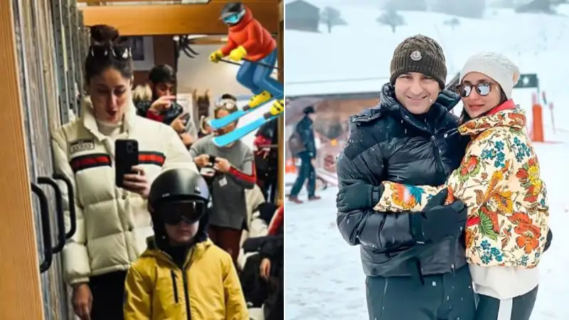 Kareena Kapoor, Taimur are ready to explore Switzerland in their best winter wear. See pic