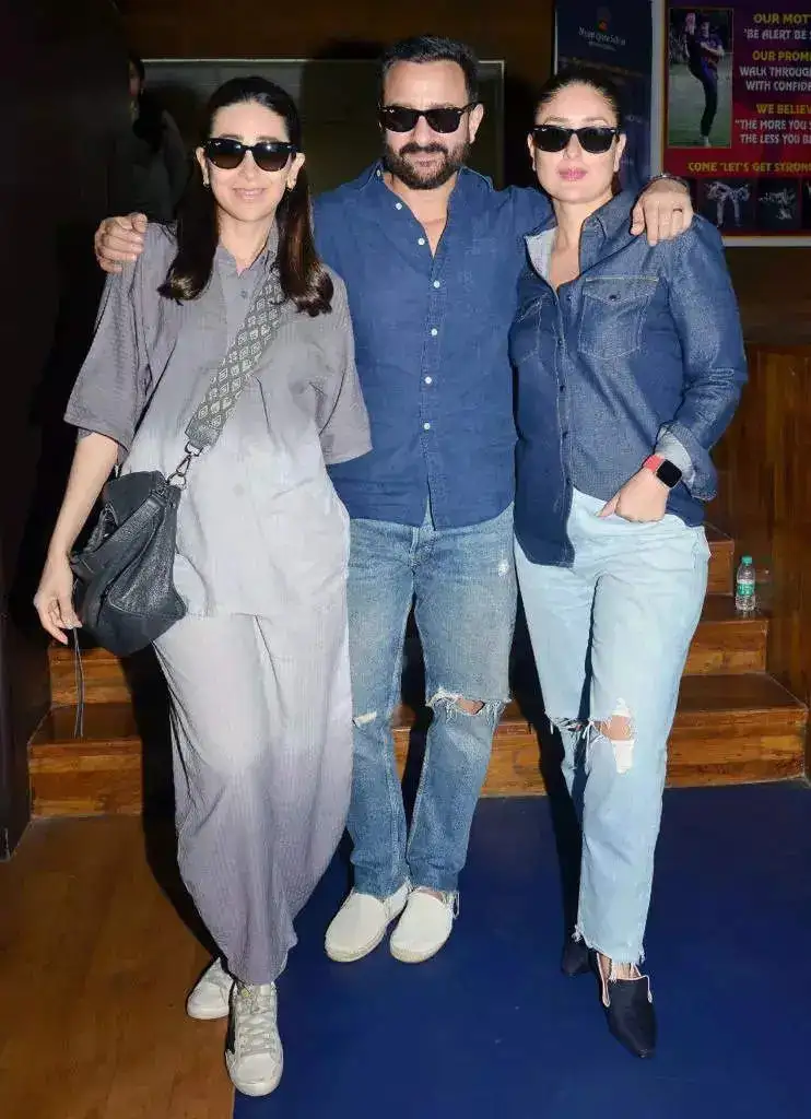 Saif Ali Khan, Kareena Kapoor and Karisma Kapoor