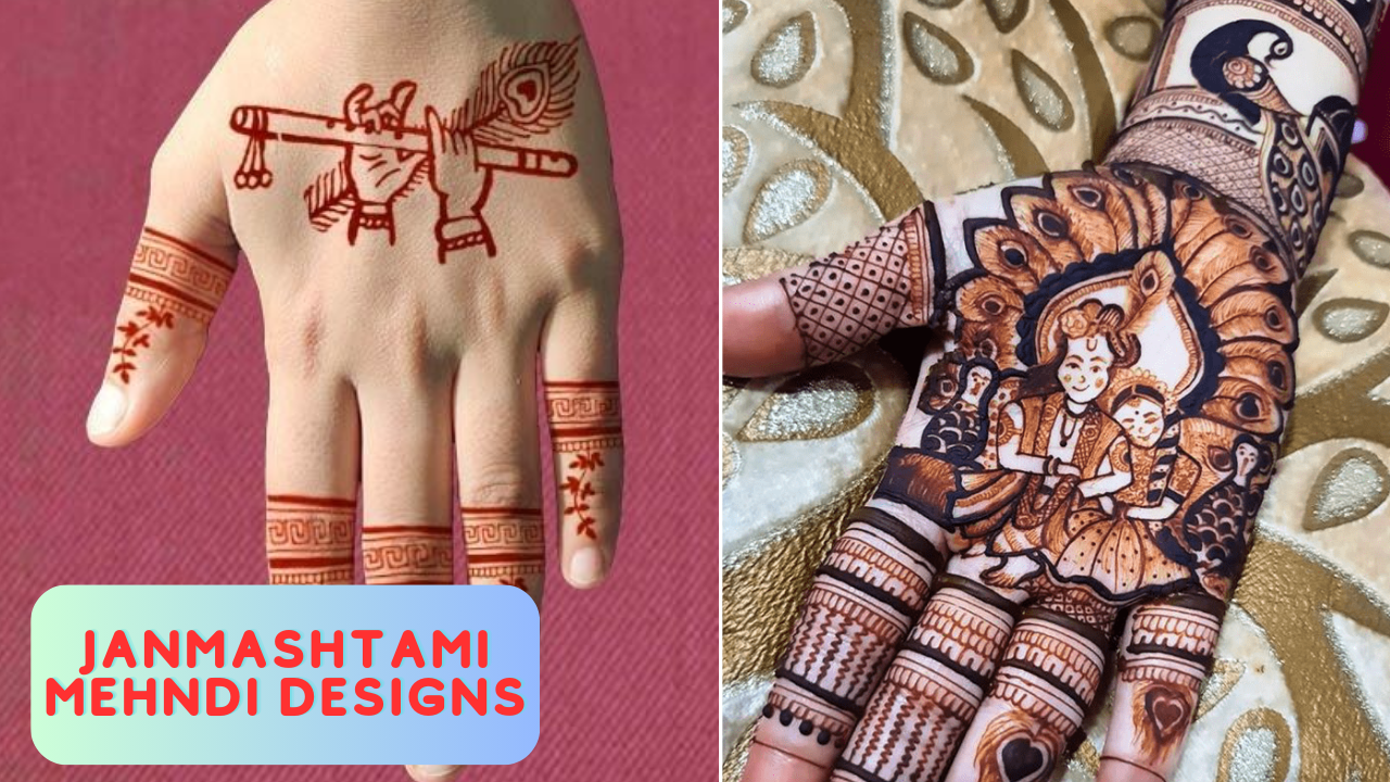 Janmashtami mehndi designs, mehndi designs for janmashtami, krishna mehndi