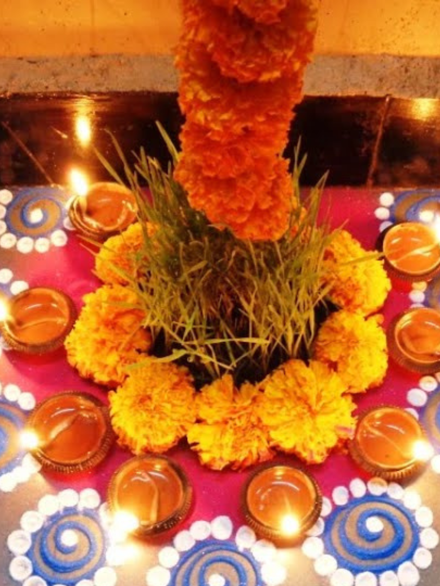 नक्षीदार रांगोळीने सजवा देवीचा घट - Navratri 2023 special latest ...
