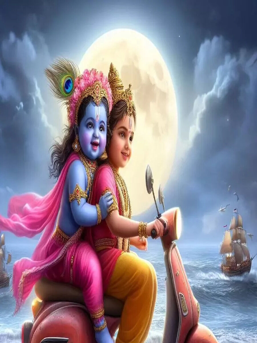 Lord Krishna Go for a ride with Radha This imagination of AI will make ...