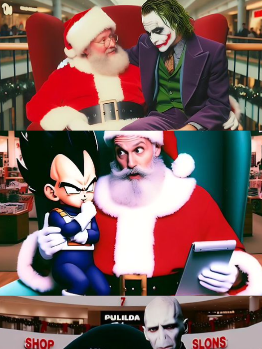 AI Imagines Santa with Famous Characters: Joker, Voldemort, Goku, Night ...