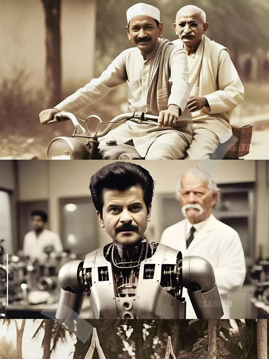 AI Shares Secret Images: Mahatma Gandhi, PM Modi, Mukesh Ambani, Batman ...
