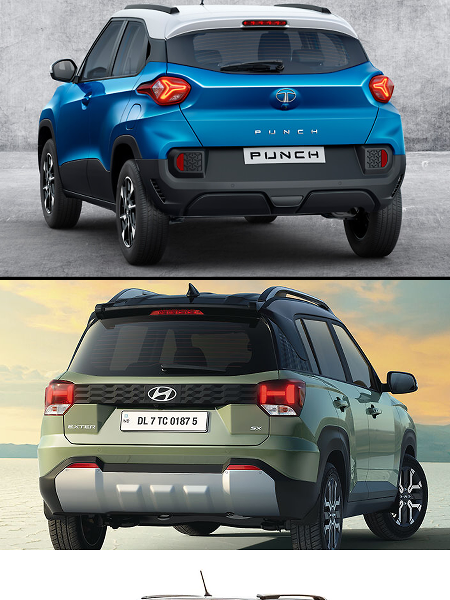 5 Cars That Have A Weird Rear Design, Hyundai Exter, Tata Punch, Maruti ...