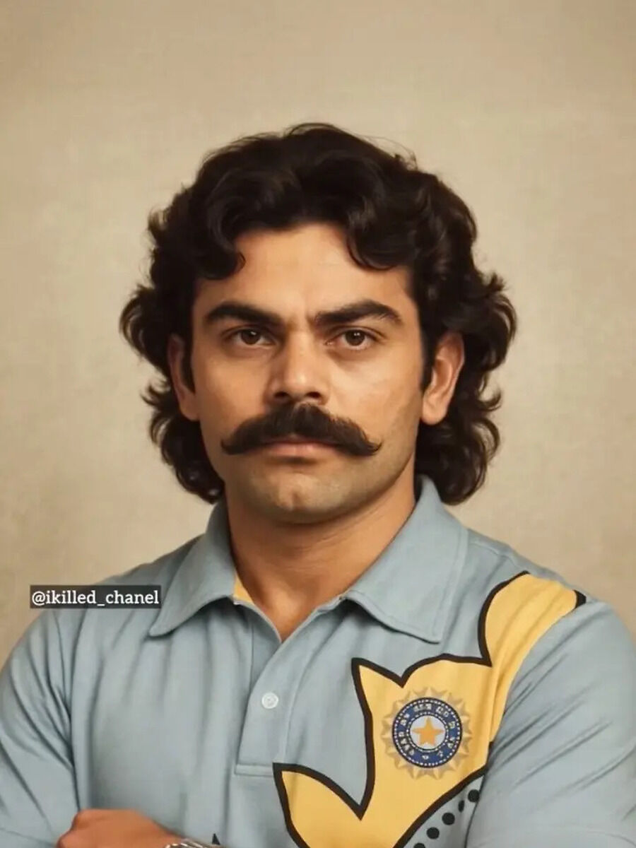 AI Reimagines Modern Cricketers in 1980s Era