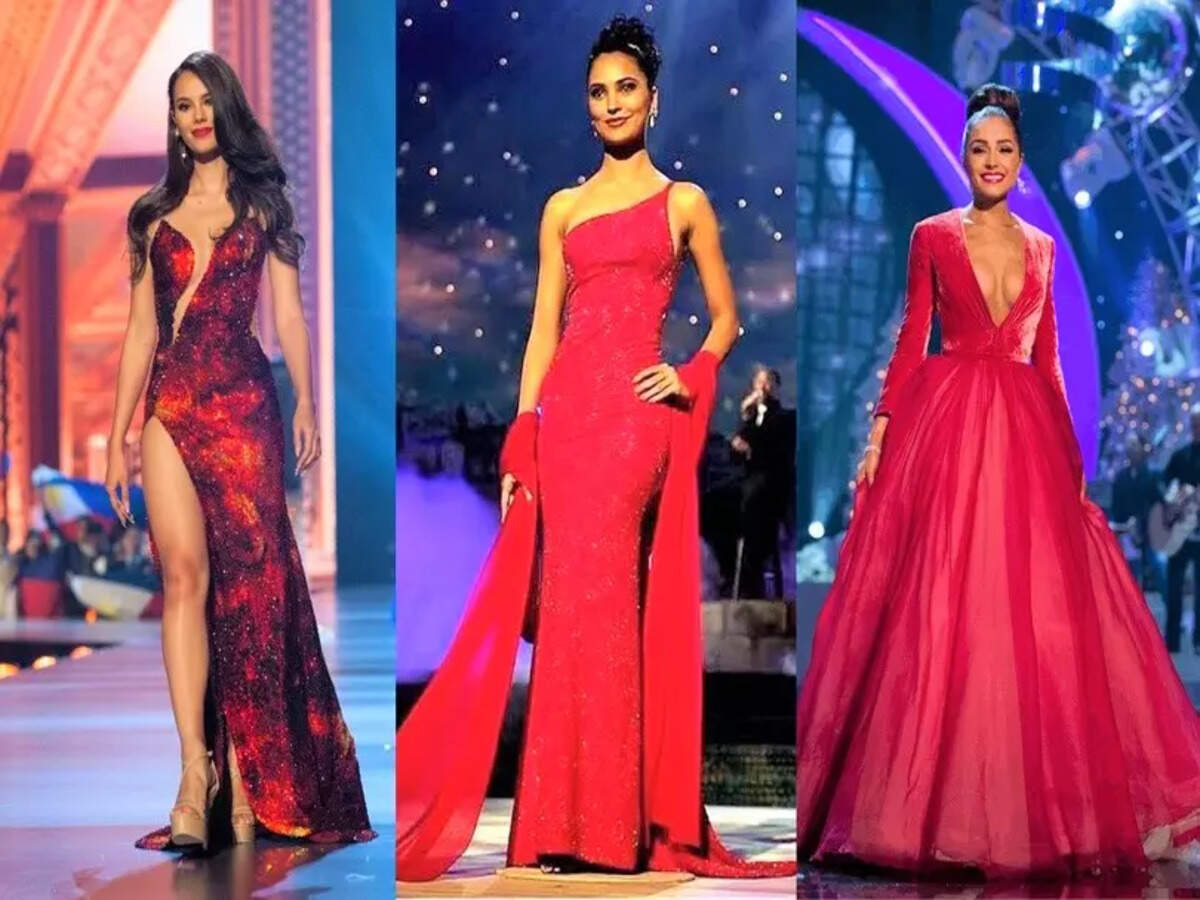 Miss universe shops red gown